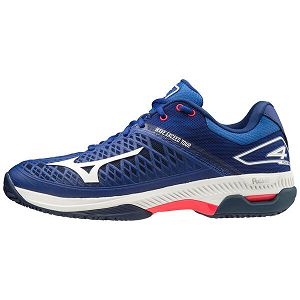 Tenis Mizuno Wave Exceed Tour 4 Cc Hombre Azules/Blancos/Rosas | Mexico-824317